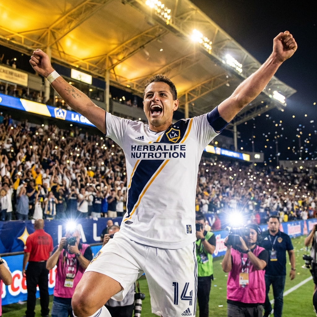 Javier Hernández Chicharito celebrando